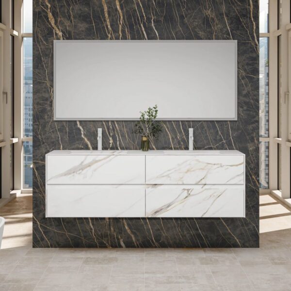 Lavabo encastrado coleccion Luxor blanco doble de Barcossl