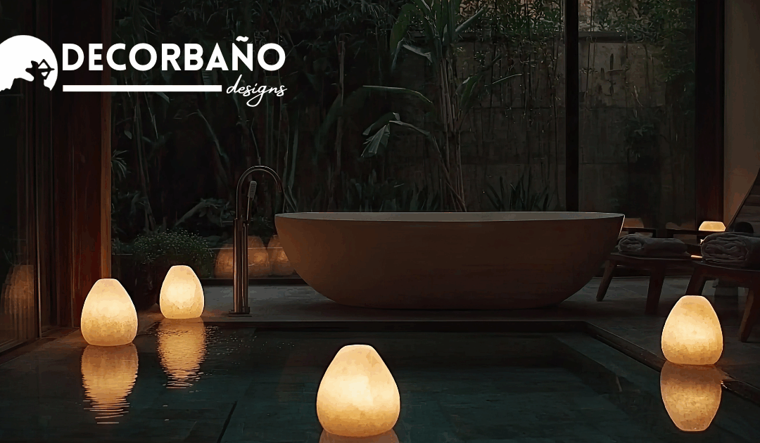 Guía de iluminación ambiental para un baño relajante